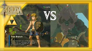 Tree Branch VS Lynel - Barebones fight in Mastermode - The Legend of Zelda Breath of the Wild