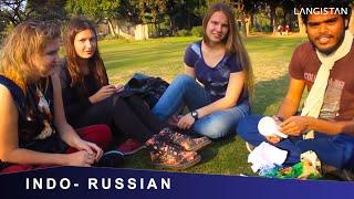 Russian Girls SPEAKING Mind blowing Hindi & EATING Russian Chocolates  INDO-RUSSIAN-NEPALI MEETING