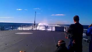 #GasTurbine #Engineering #Waterjet  Warship Crash Stop..Amazing view with Gas turbine & Water jet 