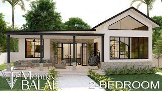 Simple and Elegant Modern Bungalow House Design  2-Bedroom