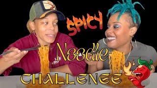 NUCLEAR SPICY NOODLE CHALLENGE WITH 2 SPICY CHIX 