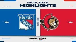 NHL Highlights  Rangers vs. Senators - December 5 2023