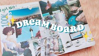 my DREAM BOARD for 2021 using the BDJ Planner ‍️ cutting paper ASMR