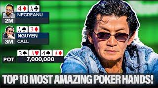 10 MOST INSANE POKER HANDS EVER IN HISTORY Compilation