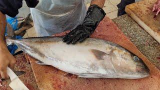 Trevally Fish Fast Cutting Skills by Knife। Fish Cutting by Expert Master। Live & Fast Fish Cutting