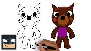 How To Draw Doggy  Roblox Piggy