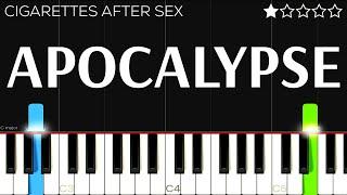 Apocalypse - Cigarettes After Sex  EASY Piano Tutorial