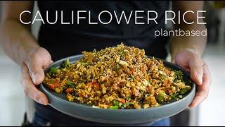 QUICK dinner idea but you may need a BIB TO WATCH this Cauliflower Fried Rice Recipe