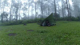 SOLO CAMPING HEAVY RAIN • 3 DAYS RELAXING  CAMPING IN THE RAINTHUNDERSTORMS AND HEAVY RAIN