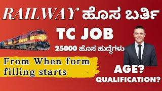 Tikect collector Job Notification  25000 vecancies predicted in 2024  railway new vacancy 2024