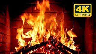  Cozy Fireplace 4K 12 HOURS. Fireplace with Crackling Fire Sounds. Crackling Fireplace 4K