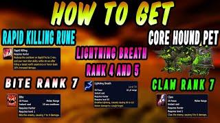 How To get core Hound PEt l Rapid killing Rune  l Claw & Bite rank 7 l lightning Breath rank 4 & 5