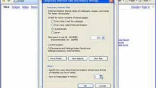 Delete and manage browsing history in IE7