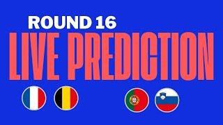 Live prediction Round 16 Prancis Belgia Portugal Slovenia