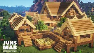 Minecraft Large Oak Survival Base Tutorial  How to Build a Survival house in Minecraft  #140