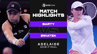 Ashleigh Barty vs. Iga Swiatek  2022 Adelaide 500 Semifinal  WTA Match Highlights