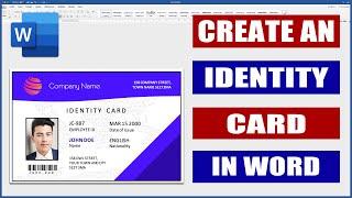 How to Create an ID Card in Word  Microsoft Word Tutorials