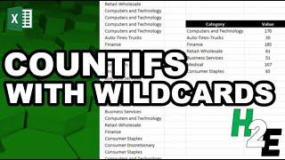 How to Use CountIFs With Wildcards