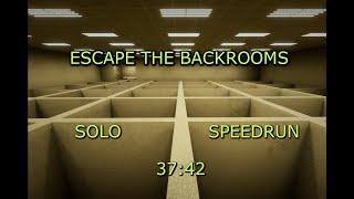 Escape the Backrooms Speedrun 3742 Solo No Commentary