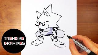 How To Draw FNF Sonic TXT V3