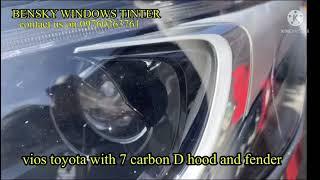 TOYOTA VIOS HOOD  and FENDER w 7 carbon D #benskyteamblog