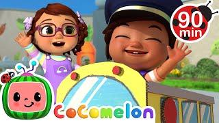 Wheels on the Bus Playground Fun  CoComelon  Animals for Kids  Sing Along  Learn about Animals