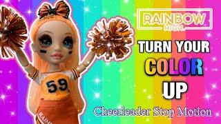 Rainbow High Turn Your Color Up Song  Stop Motion Music Video With Cheerleaders Rainbow High Song