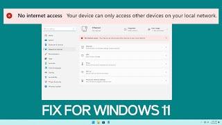 Fix No internet access Windows 11