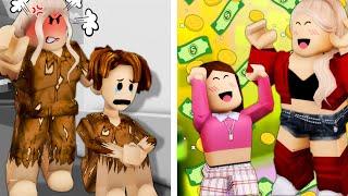 ROBLOX Brookhaven RP - FUNNY MOMENTS RICH FAMILY AND POOR FAMILY