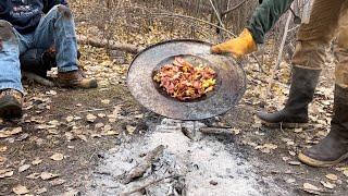 Camp Cooking On A Comal. Looks Like An Old Hubcap But It’s Not