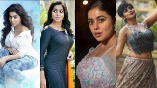 Shamna Kasim hot photoshoot video  Desi actress exposing hot navel in saree #shamnakasim 