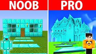 Minecraft NOOB Vs PRO  SAFEST DIAMOND HOUSE Build CHALLENGE