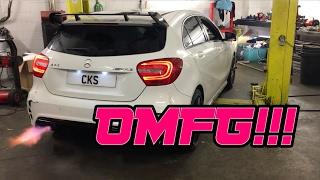 AMG A45 Sport Exhaust Downpipe and Styling FLAMES