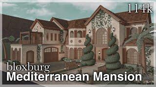 Bloxburg - Mediterranean Mansion Speedbuild exterior