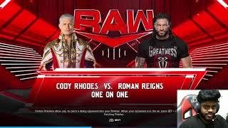 Cody Rhodes VS Roman Reigns WWE 2k24 face cam reaction Tamil