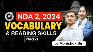 Vocabulary & Reading Skills  Day 3  NDA English Classes 2024  NDA 22024  The Tutors Academy