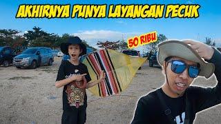 MAIN LAYANGAN PECUKAN MINI DI TERJANG ANGIN KENCANG #layangan