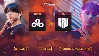 Cloud9 vs KRÜ Visa - VCT Americas Stage 2 - Round 1 Playoffs - Map 1