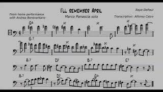 Ill remember April - Marco Panascia bass solo transcription