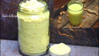 Homemade Badam Mix  Healthy Health Mix  Badam Powder at Home  Almond Milk  Badam Milk Recipe