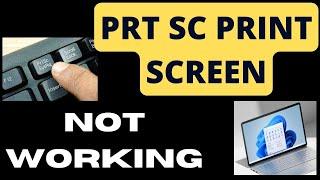 PRT SC Print Screen key not working in Windows 11 and Windows 10