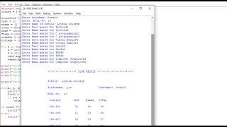 Student Marksheet program in python