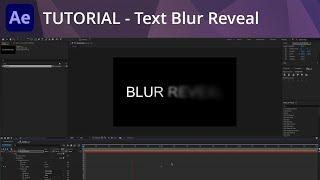 After Effects Tutorial - Text Blur Reveal