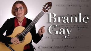 Branle Gay by Jean-Baptist Besard for Classical Guitar Lesson + PDF