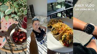 DAILY VLOG  running day my warm up routine wholefoods and general LA life