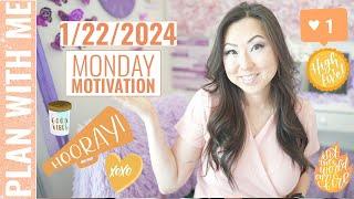 Weekly Plan With Me Monday Motivation Jan 22