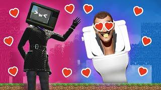 Stickman VS Minecraft Skibidi Toilet Love Story - AVM Shorts Animation