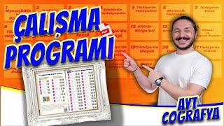 AYT COĞRAFYA GARANTİ KONULAR  DERS ÇALIŞMA PROGRAMI