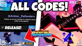 Every New Code In Anime Defenders