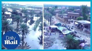 Drone footage shows Pakistan flood destruction